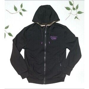 Michael Jackson One Cirque du Soleil Hoodie XS Black Zip Gold Hood Heavy